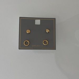 gold plated earring set